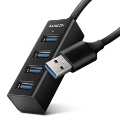 Axagon HUE-M1A interfeisa centrmezgls USB 3.2 Gen 1 (3.1 Gen 1) Type-A 5000 Mbit/s Melns