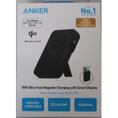 IŠPARDUOTA. | 633 Magnetinė belaidė Power Bank su 27W USB C prievadu | A1654G11 | 10000 mAh | Juoda | DEMO