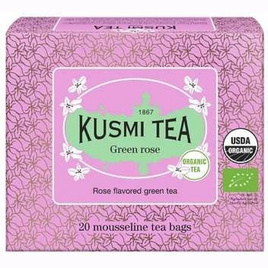 Brown House Tea Kusmi Tea - Zaļā roze BIO 20 tējas maisiņu