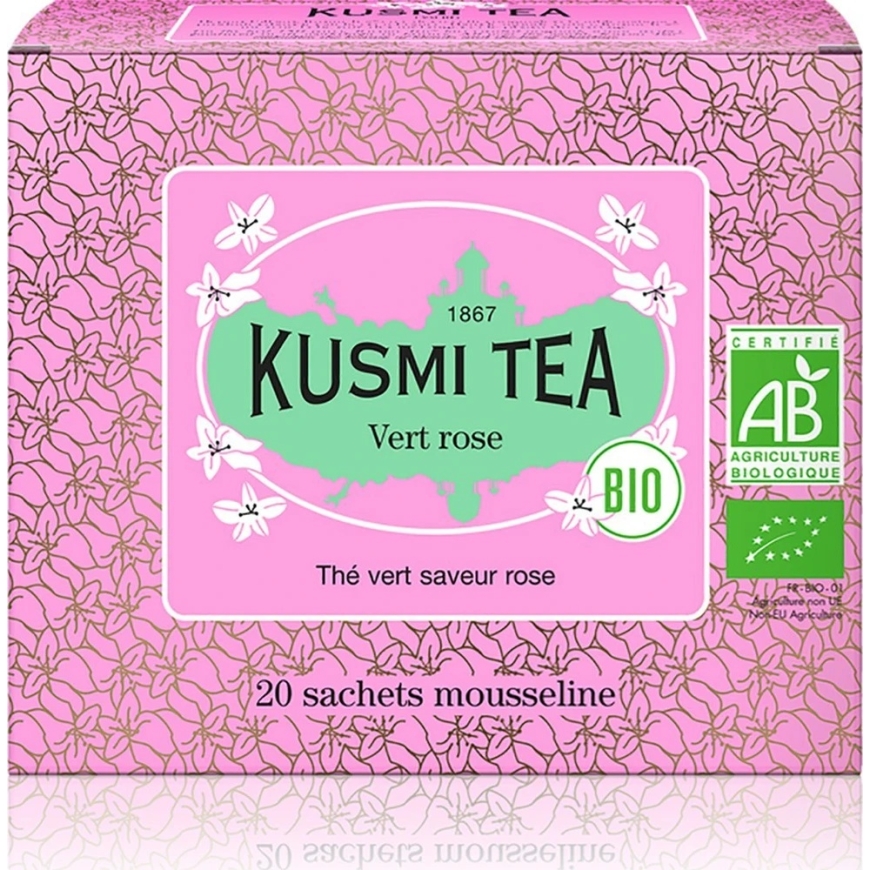 Brown House Tea Kusmi Tea - Roheline roos BIO 20 teepakki – 4
