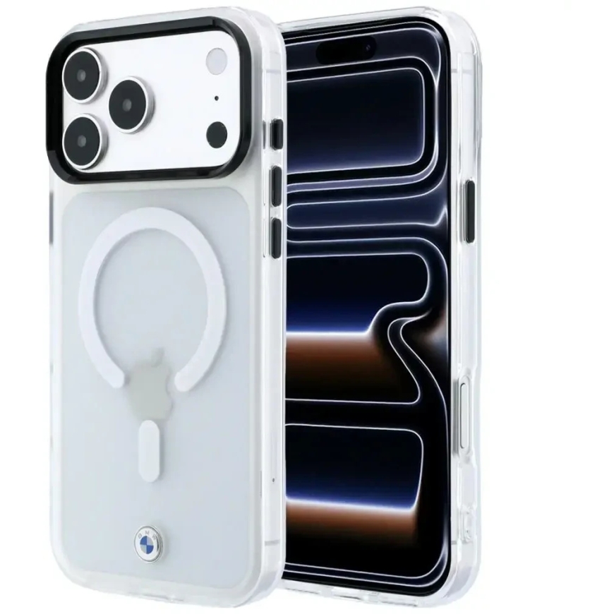 BMW Sign Frosted IML & Metal Logo MagSafe чехол для iPhone 18 Pro Max / 17 Pro Max - Прозрачный