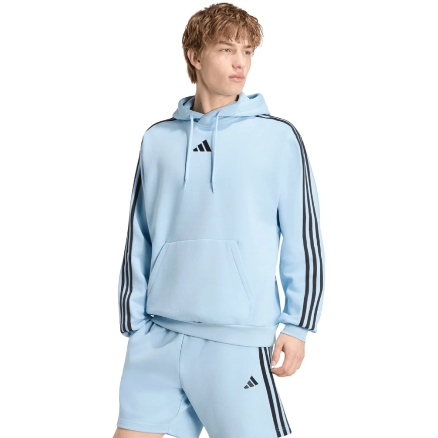 Bluza vyriška adidas Essentials 3-Stripes Fleece Hoodie melsva KY4170 (M)