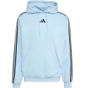Мужская толстовка adidas Essentials 3-Stripes Fleece Hoodie голубая KY4170 (M) Мужская толстовка adidas Essentials 3-Stripes Fleece Hoodie голубая KY4170 (M)