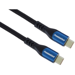"PremiumCord" USB cable "PremiumCord" USB-C cable (USB 3.2 GEN 2x2, 5A, 100W, 20Gbit/s) 1 m, cotton braided