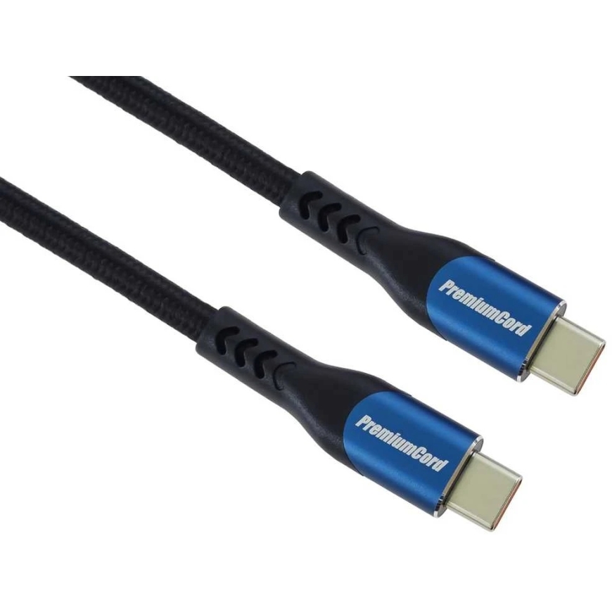 „PremiumCord“ USB kabelis „PremiumCord“ USB-C kabelis (USB 3.2 GEN 2x2, 5A, 100W, 20Gbit/s) 1 m, medvilninis pintas