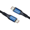 "PremiumCord" USB-kaapeli "PremiumCord" USB-C-kaapeli (USB 3.2 GEN 2x2, 5A, 100W, 20Gbit/s) 1 m, puuvillakudottu "PremiumCord" USB-kaapeli "PremiumCord" USB-C-kaapeli (USB 3.2 GEN 2x2, 5A, 100W, 20Gbit/s) 1 m, puuvillakudottu