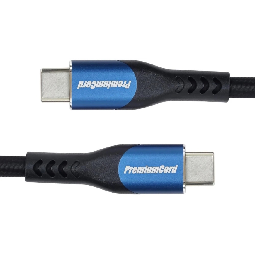 „PremiumCord“ USB kabelis „PremiumCord“ USB-C kabelis (USB 3.2 GEN 2x2, 5A, 100W, 20Gbit/s) 1 m, medvilninis pintas – 5