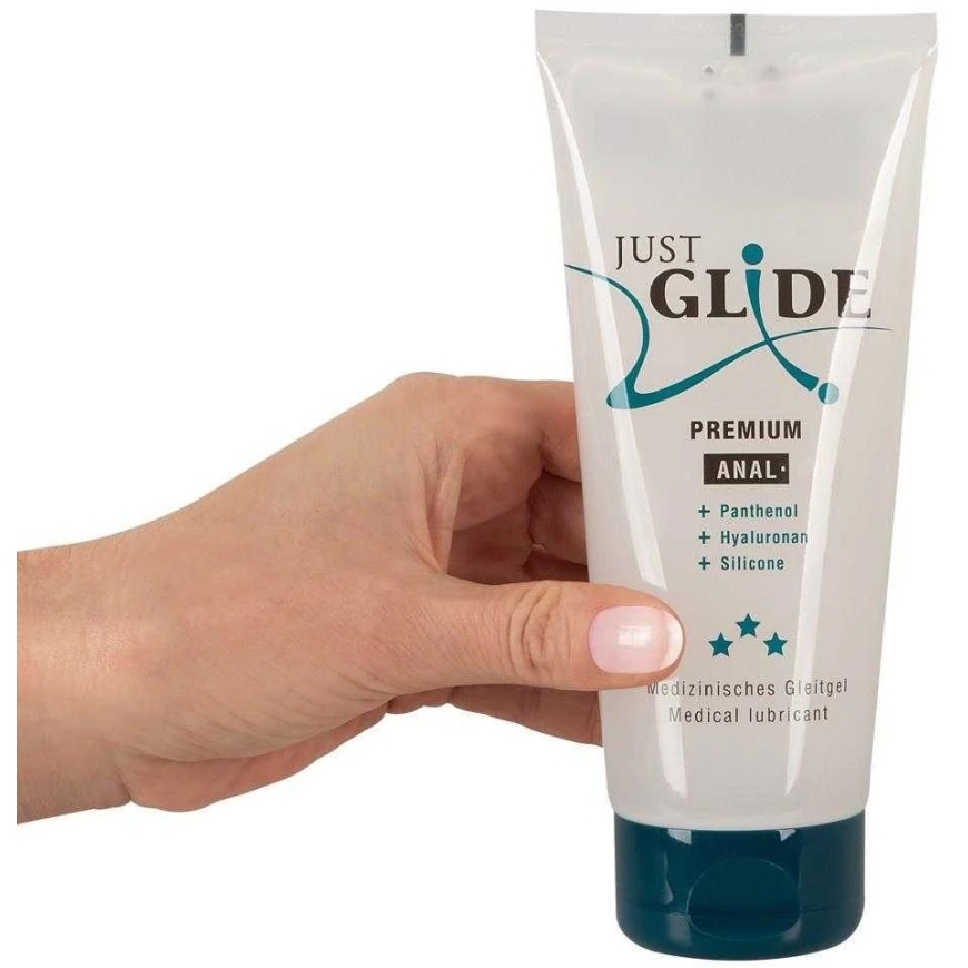 Just Glide Premium Anal Anaalivoide hyaluronihapolla ja pantenolilla (200 ml) – 3