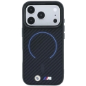 Чехол BMW M Kevlar Синий Принт Кольцо Металлический Логотип MagSafe для iPhone 18 Pro / 17 Pro - Черный Чехол BMW M Kevlar Синий Принт Кольцо Металлический Логотип MagSafe для iPhone 18 Pro / 17 Pro - Черный