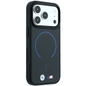 BMW M Kevlar Sininen Printti Rengas Metallilogo MagSafe kotelo iPhone 18 Pro / 17 Pro - Musta BMW M Kevlar Sininen Printti Rengas Metallilogo MagSafe kotelo iPhone 18 Pro / 17 Pro - Musta
