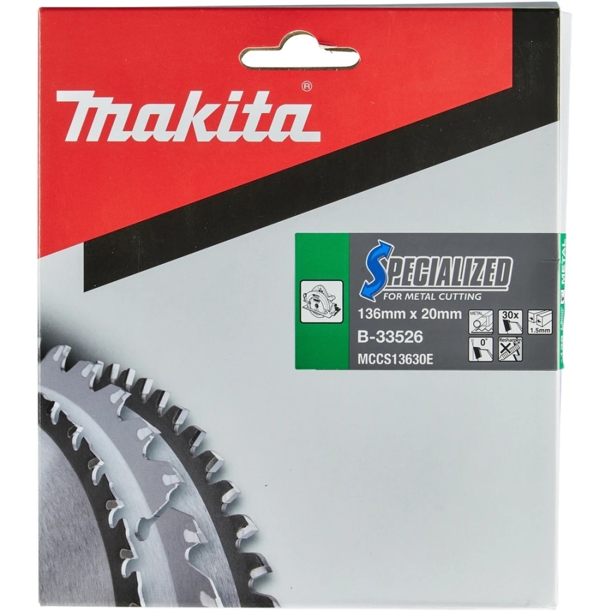 Makita T.C.T. saw SPECIALIZED 136X1.5X20mm 0° T30 T.C.T. saw SPECIALIZED 136X1.5X20mm 0° T30 T.C.T. saw SPECIALIZED 136X1.5X20mm – 2