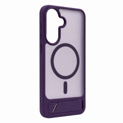 Samsung Galaxy A37 / A36 Rubber Coated MagSafe With Stand Case Purple