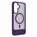 Samsung Galaxy A37 / A36 Rubber Coated MagSafe With Stand Case Purple Samsung Galaxy A37 / A36 Rubber Coated MagSafe With Stand Case Purple
