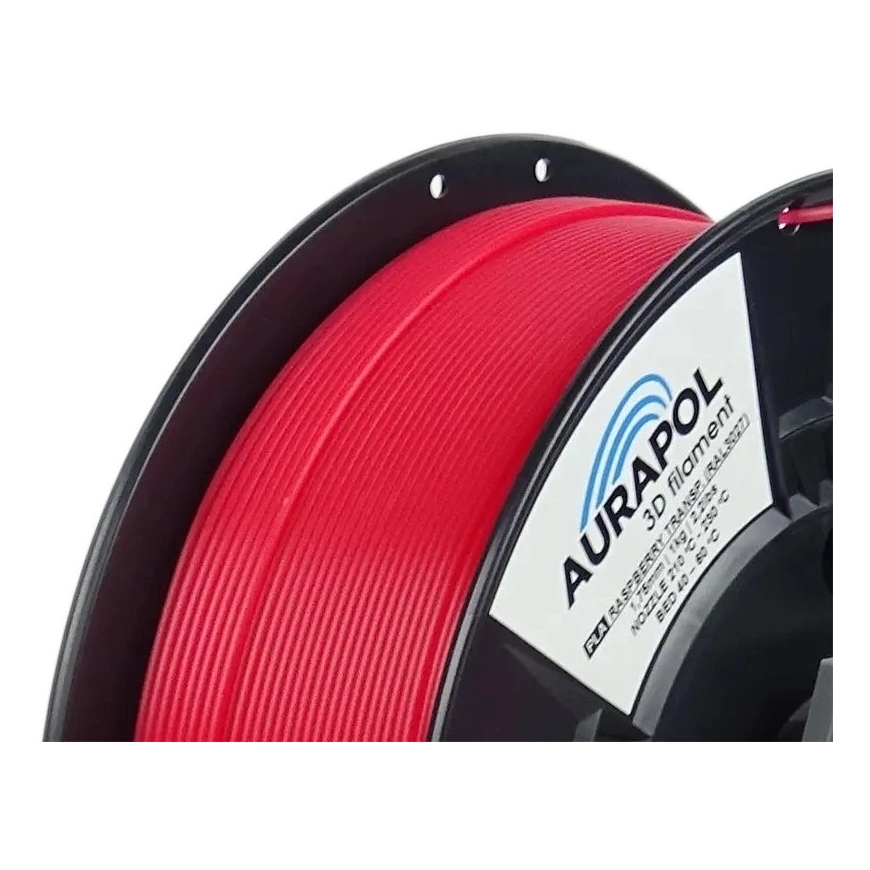 Smartprint AURAPOL PLA semi-transparent filament 1.75 mm 1kg – Raspberry color – 2