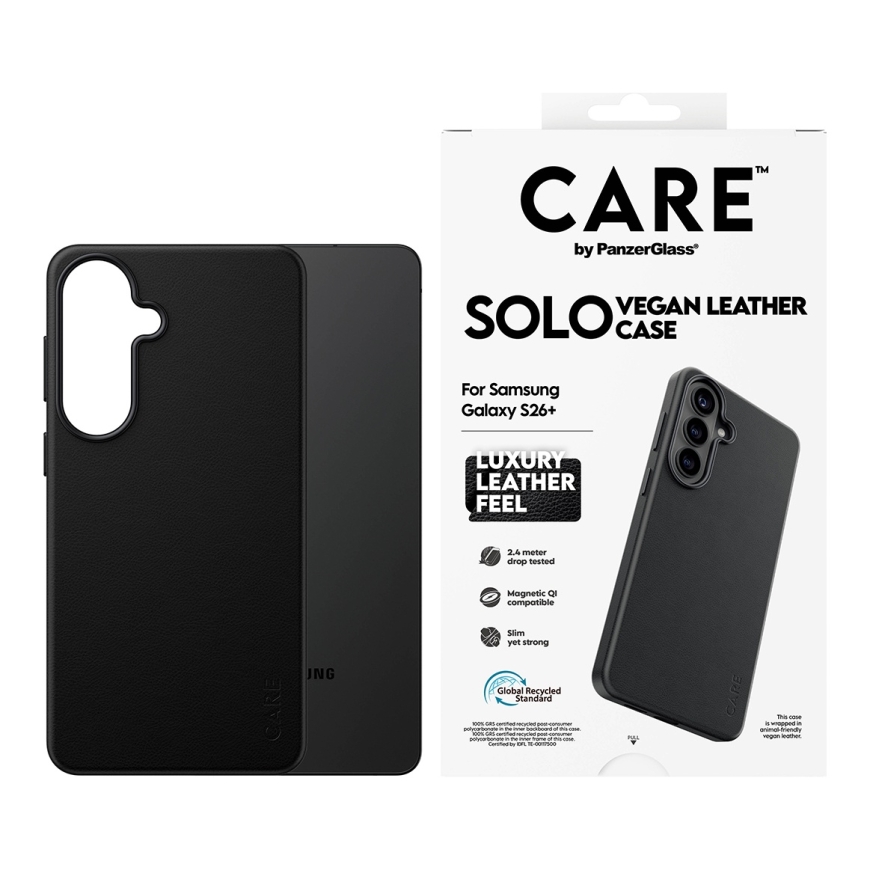 PanzerGlass CARE™ by ® Solo Case Black w. Qi Samsung Galaxy S26+ mobilo telefonu apvalks Aploksne Me – 2