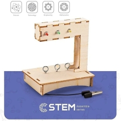 Extra Digital STEM Construction Set - Additional Digital Wooden Traffic Light STEM Assembly Set 110 × 105 × 100 mm