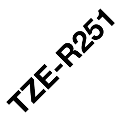 Brother TZE-R251 этикеточная лента Черный на белом