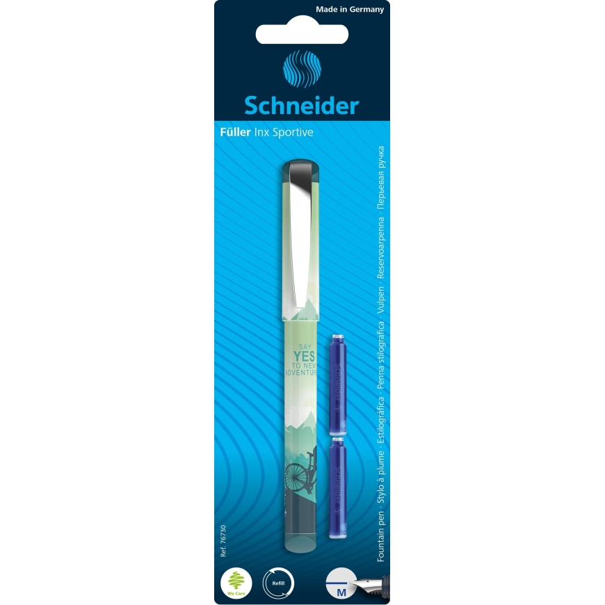 Schneder Plunksnakotis SCHNEIDER Inx Sportive, plastic blue body, in blister