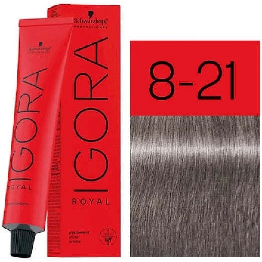 Wella Professionals Schwarzkopf Professional, Igora Royal, permanent hair dye, 8-21, 60 ml for women