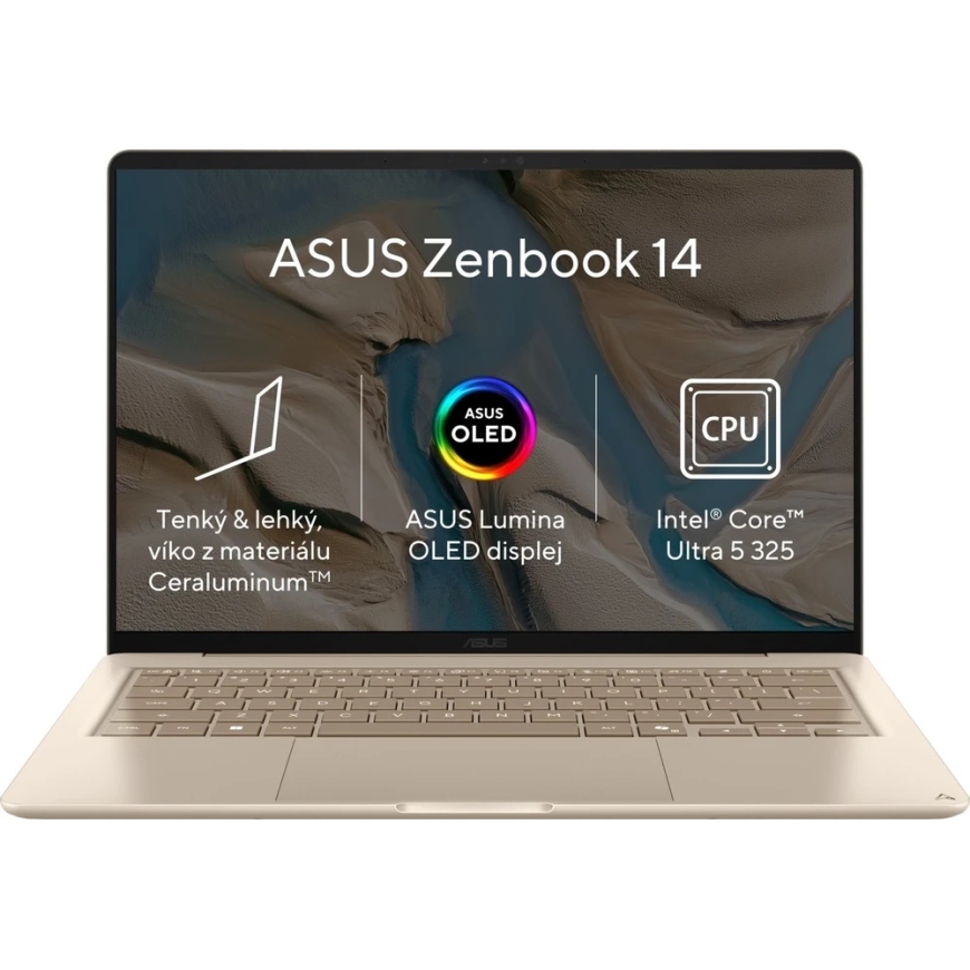 Nešiojamas kompiuteris ASUS Zenbook 14 OLED UX3480AA zlatá