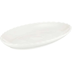Ovāls trauks 26 cm cirtainiem matiem balts AMBITION
