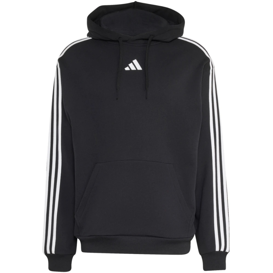 adidas Essentials 3-Stripes French Terry kapuci krekls vīriešiem melns KY6605 (M) – 2