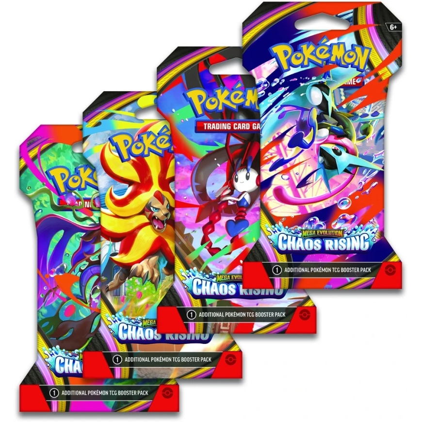 Pokémon TCG Chaos Rising Mega Evolution -laajennuspakkaus insertillä (10 korttia)