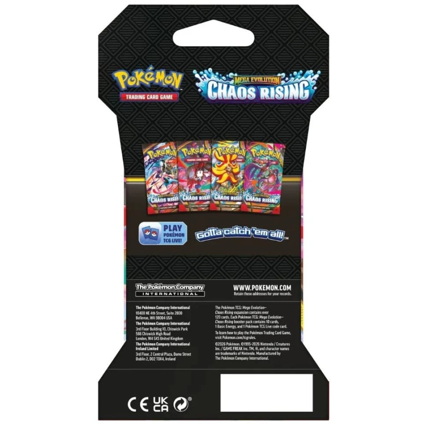 Pokémon TCG Chaos Rising Mega Evolution paplašinājuma komplekts ar ieliktni (10 kārtis) – 5