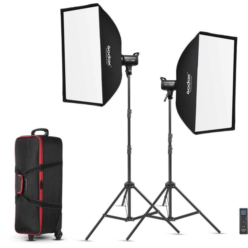 Lighting Equipment - Godox SL100Bi LED Video Light Kit (2x100W Two Color, 2800-6500K)
