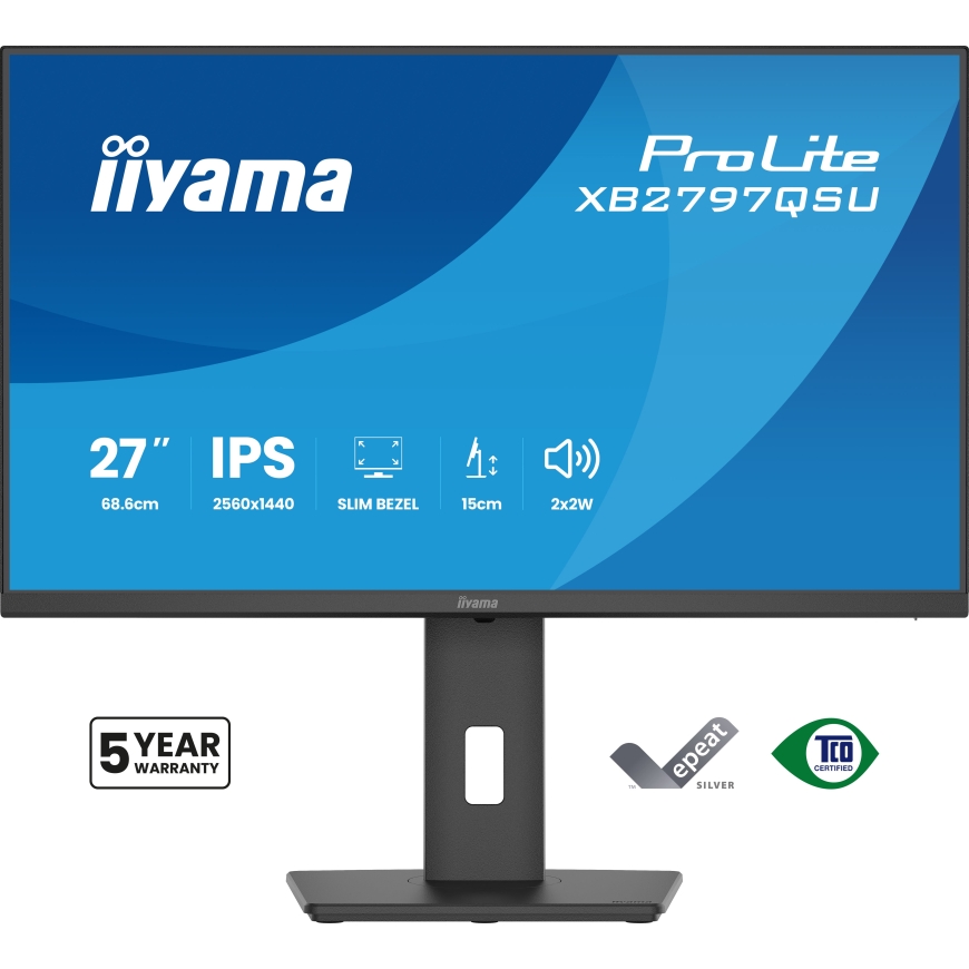 iiyama ProLite XB2797QSU-B1 монитор для ПК 68,6 cm (27") 2560 x 1440 пикселей Quad HD LED Черный – 2