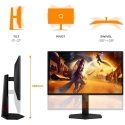 AOC G4 25G4ZR arvut Monitor 62.2 cm (24.5") 1920 x 1080 pikslit LCD Must, Punane