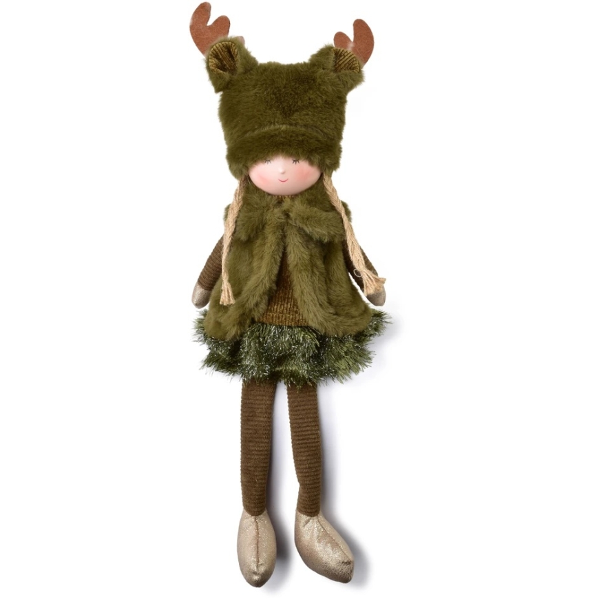 Mondex Since 1986 SANTA LILA Pehmefiguur Tüdruk 15x10x25/47cm istuv – 3