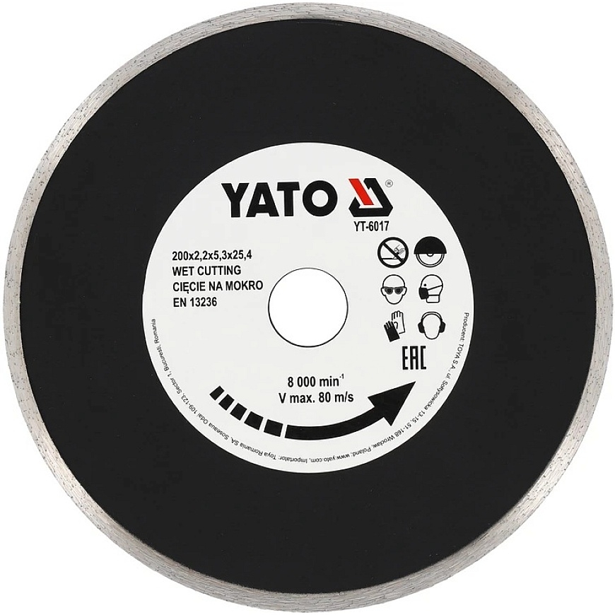 YATO ВСЕ АЛМАЗНЫЙ ДИСК 200 x 25,4 мм 6017 – 2