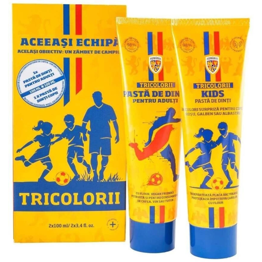 Elgydium Tricolor Set: Tricolor, Stain Protection, Toothpaste, 100 ml + Tricolor Kids, Whitening, Toothpaste, 100 ml For Childre – 2