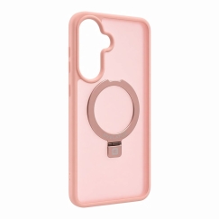 Чехол для Samsung Galaxy A37 / A36 с MagSafe и подставкой, матовый, розовый с кольцом.