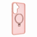 Чехол для Samsung Galaxy A37 / A36 с MagSafe и подставкой, матовый, розовый с кольцом.