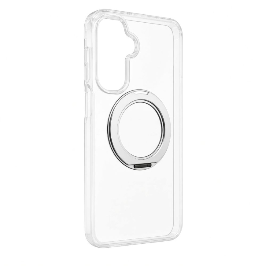 Samsung Galaxy A17 4G / A17 5G hibrīda soma ar Magsafe PC+TPU 360 metāla statīvu caurspīdīga