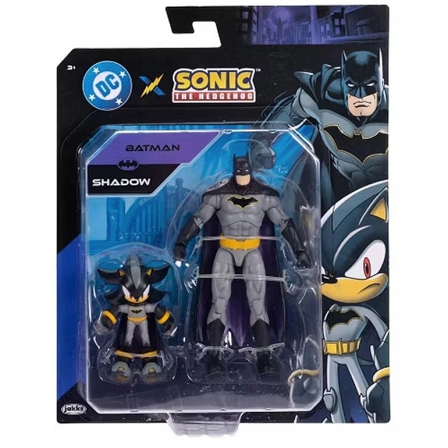Jakks Pacific Figure Set Shadow x Batman Sonic the Hedgehog x DC Comics
