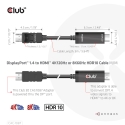 CLUB3D CAC-1087 videokaapeli-adapteri 3 m DisplayPort HDMI Musta CLUB3D CAC-1087 videokaapeli-adapteri 3 m DisplayPort HDMI Musta