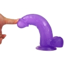 Lovetoy 8"" Geelikärki Kristalli Dildo Suuri Violetti