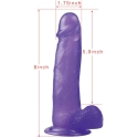 Lovetoy 8"" Jelly Studs Crystal Dildo Large Violetinė Lovetoy 8"" Jelly Studs Crystal Dildo Large Violetinė