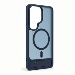 Чехол Samsung Galaxy S26 Ultra с покрытием из резины MagSafe с подставкой, темно-синий