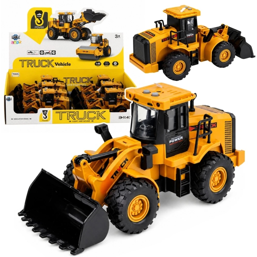 Lean Toys Ratinis krautuvas 1:43 dzeltens un melns