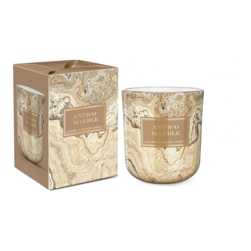 Mondex Kvapi žvakė stiklinėje MARBLE GOLDEN &ANTICO 150g ANTICO MARBLE
