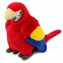 Lean Toys Pehmeä lelu - ara-papukaija, punainen, 24 cm