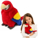 Lean Toys Plush Toy - Ara Parrot, Red Color, 24 cm Lean Toys Plush Toy - Ara Parrot, Red Color, 24 cm