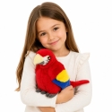 Lean Toys Pehmeä lelu - ara-papukaija, punainen, 24 cm