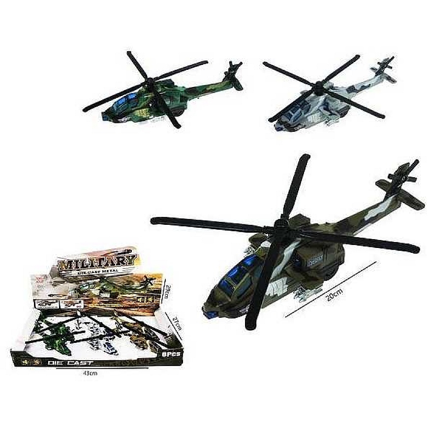 Hipo Helicopter 20 cm army lights/sounds HXAT44 48063