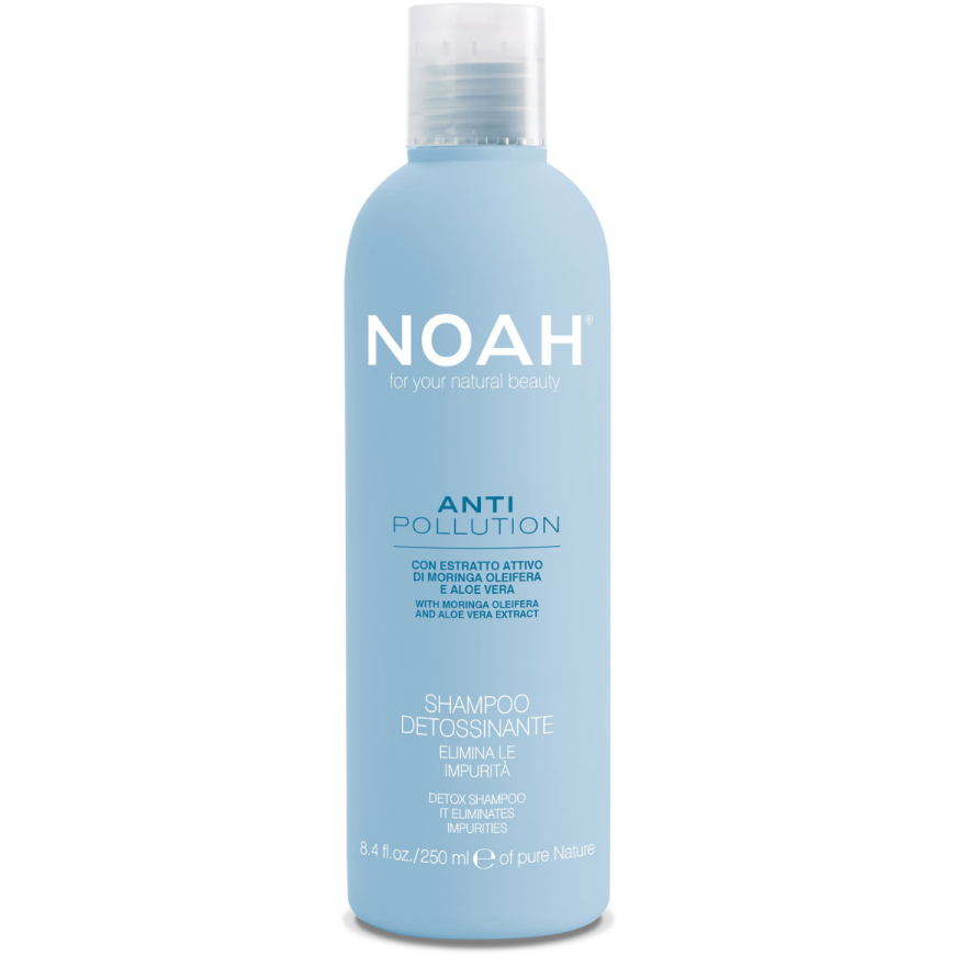 Noah Anti Pollution Detox Šampūnas Valomasis-drėkinamasis šampūnas su alijošiaus ir aliejinės moringos ekstraktais, 250 ml – 2