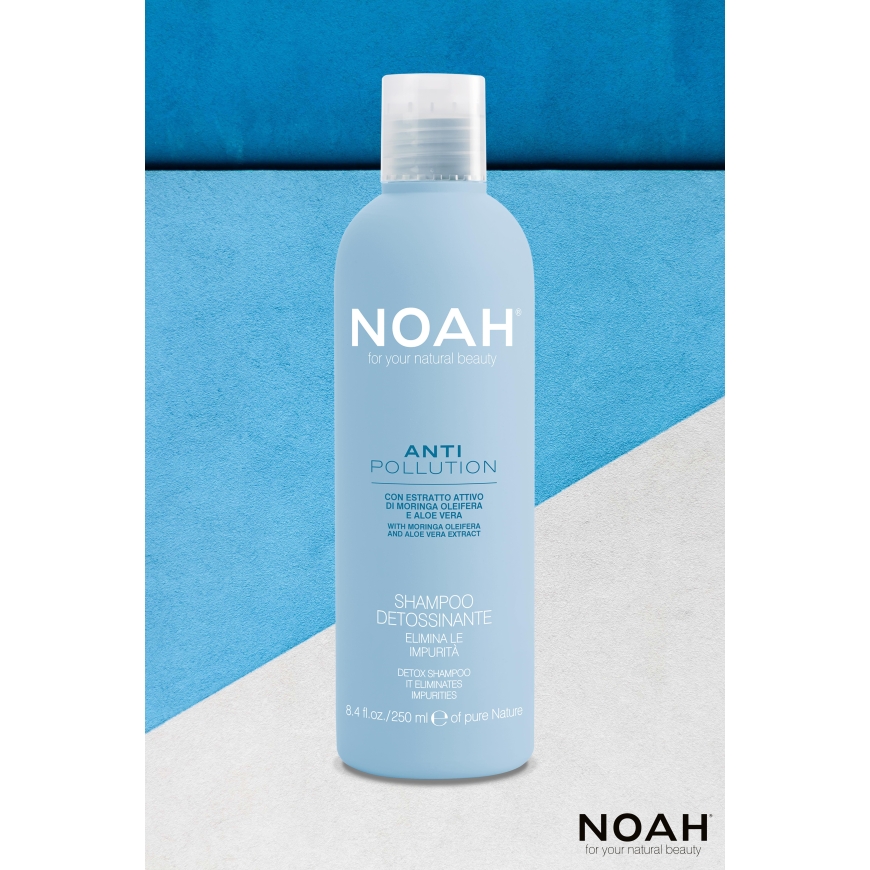 Noah Anti Pollution Detox Šampūnas Valomasis-drėkinamasis šampūnas su alijošiaus ir aliejinės moringos ekstraktais, 250 ml – 3